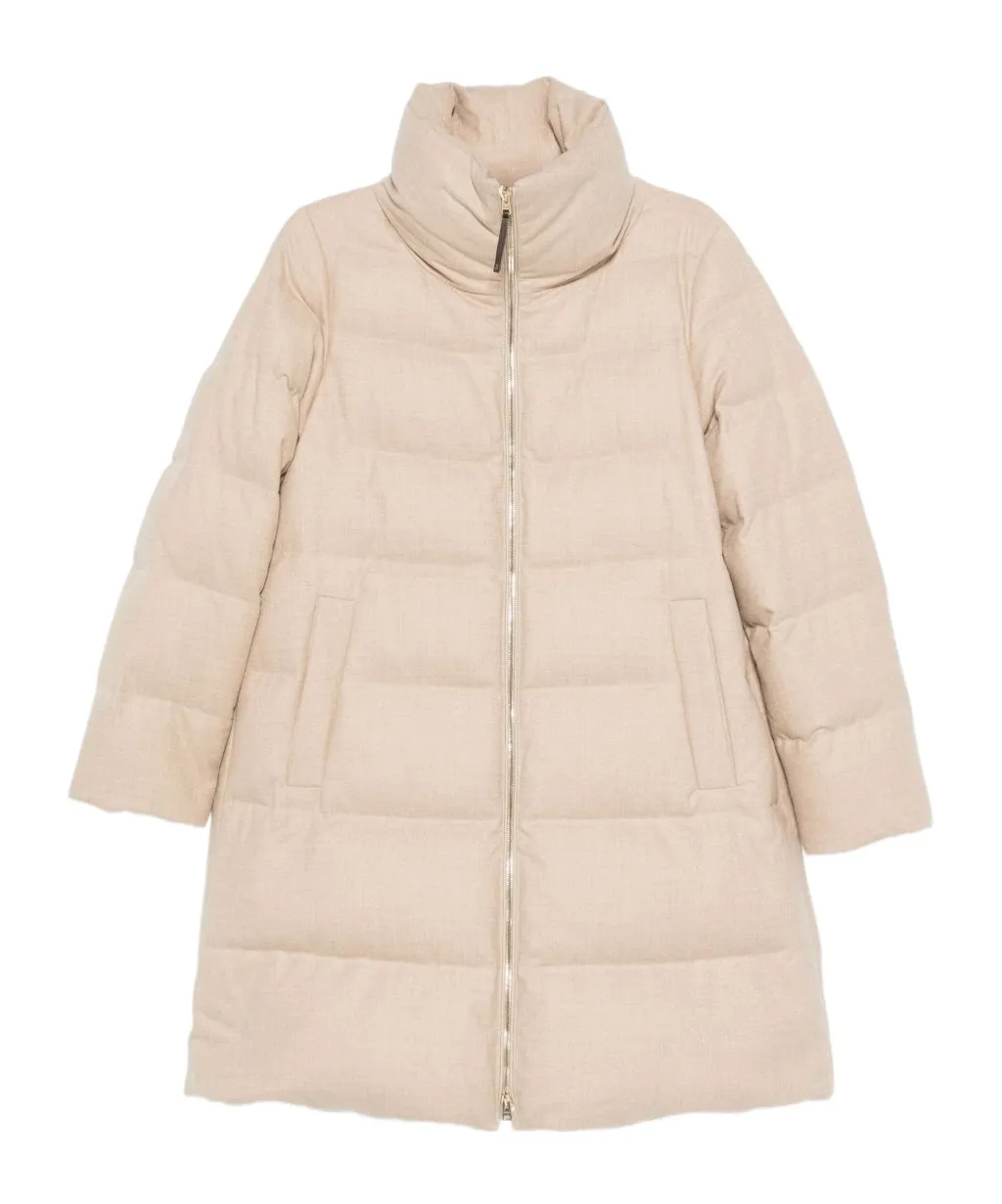 Quilted Zip-Up Coat