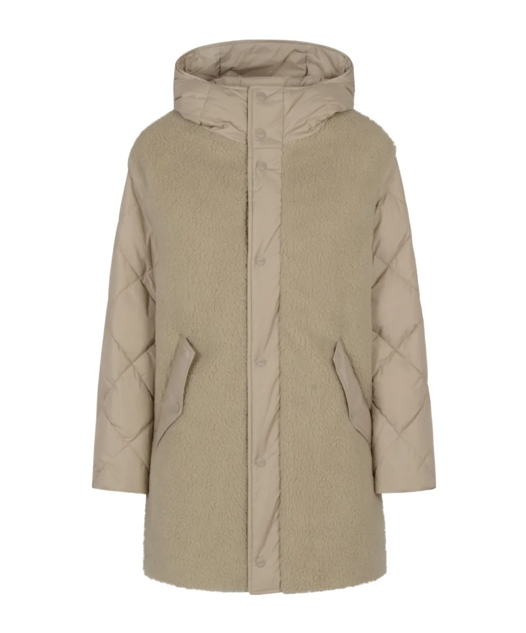 Press-Stud Fastened Hooded Jacket