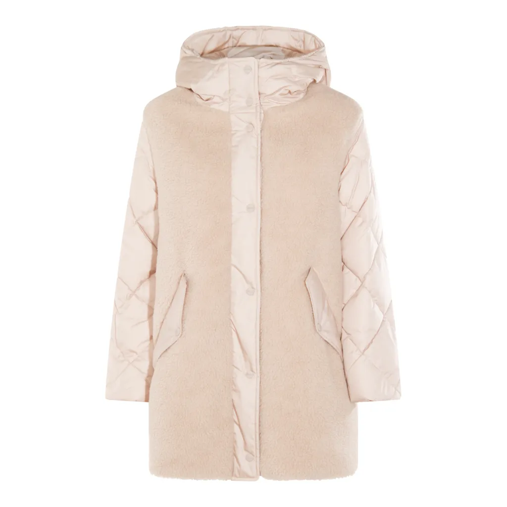 Press-Stud Fastened Hooded Jacket