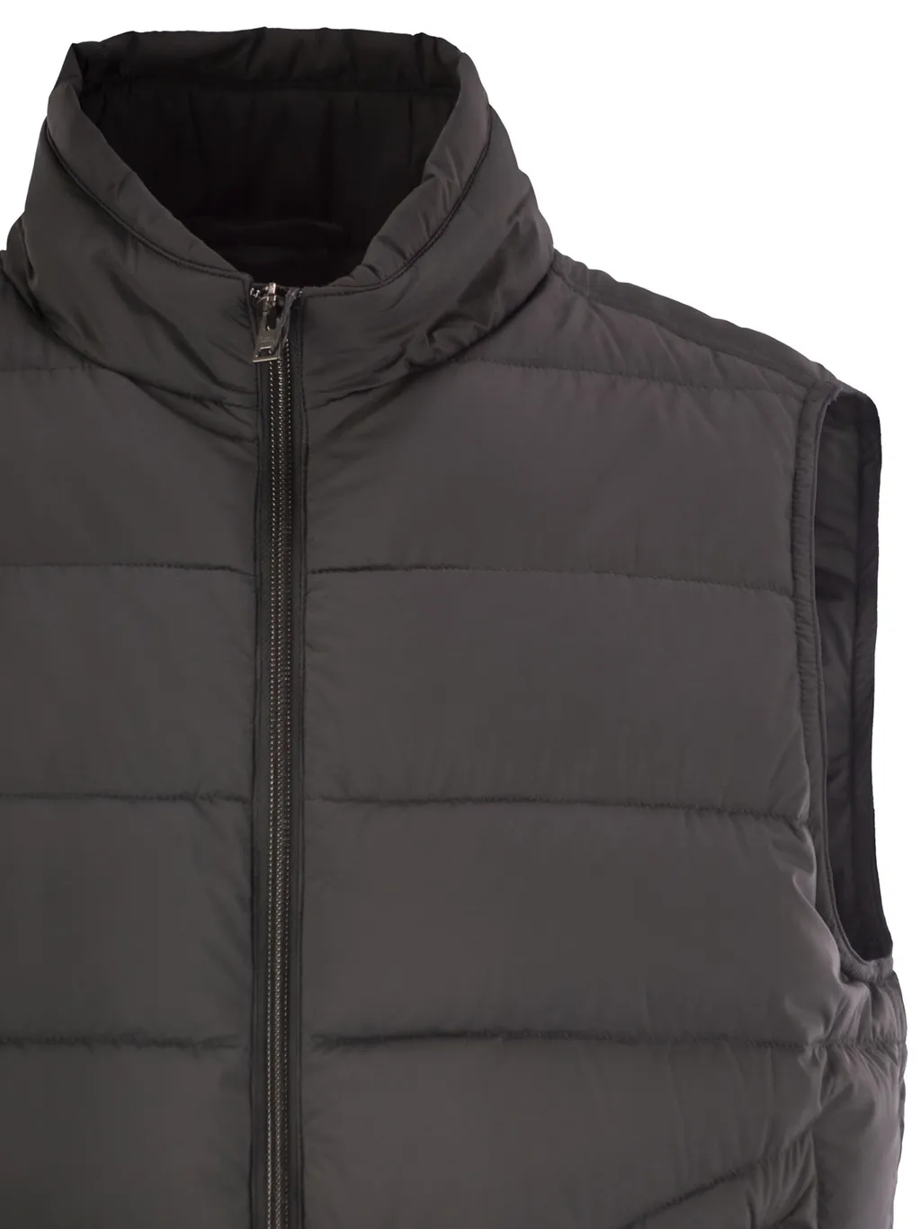 Quilted Vest-Style Down Jacket