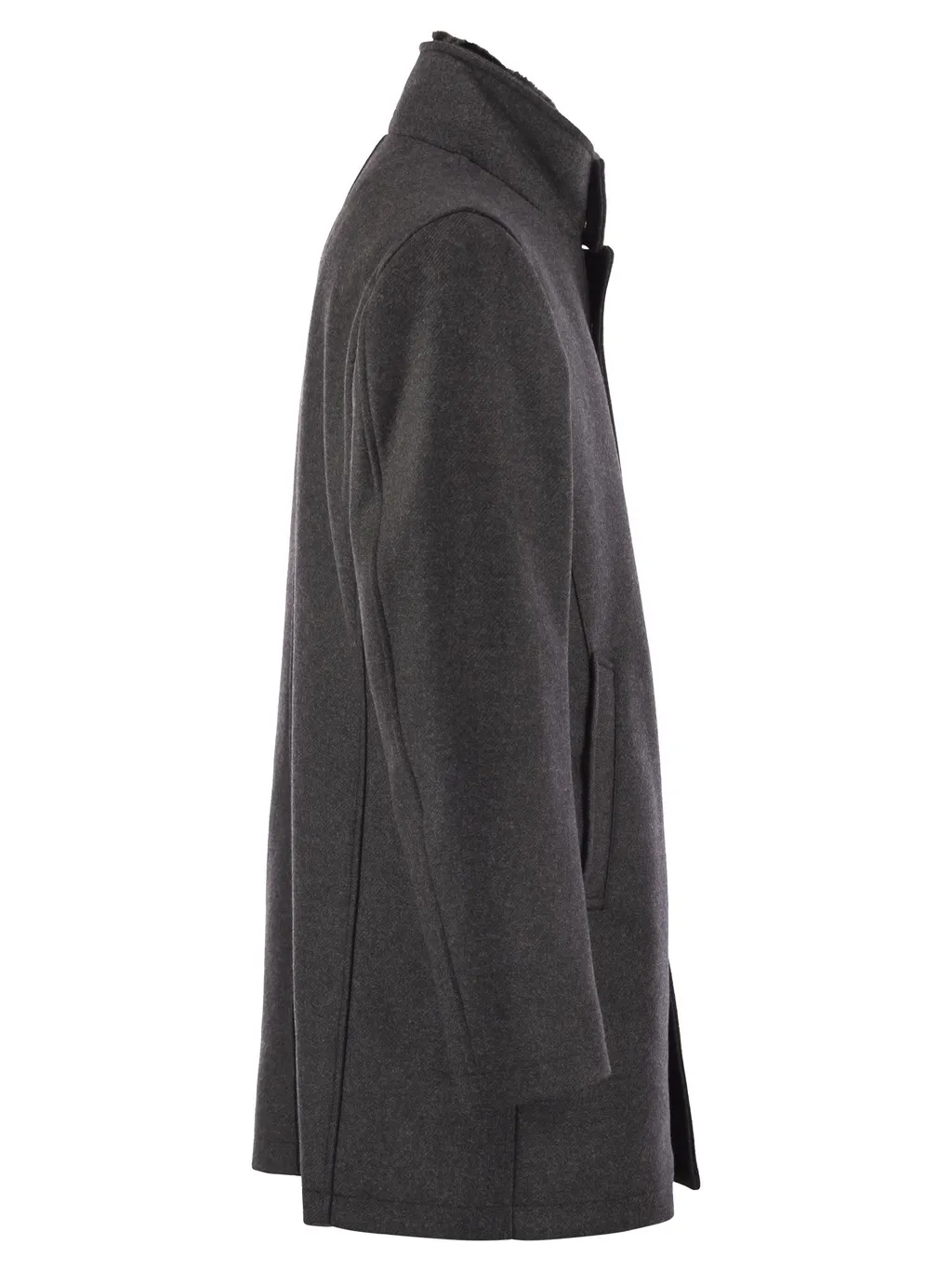 Coat With Detachable Collar
