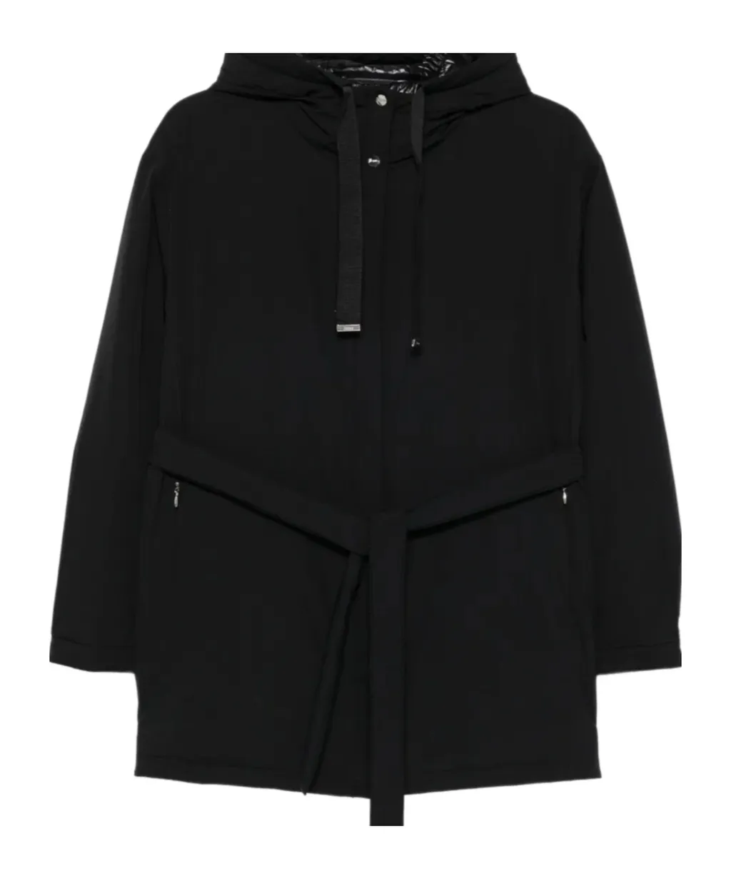 Belted Drawstring Coat