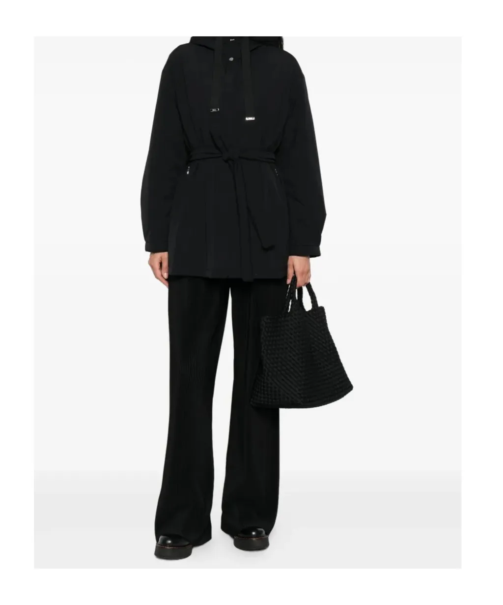 Belted Drawstring Coat