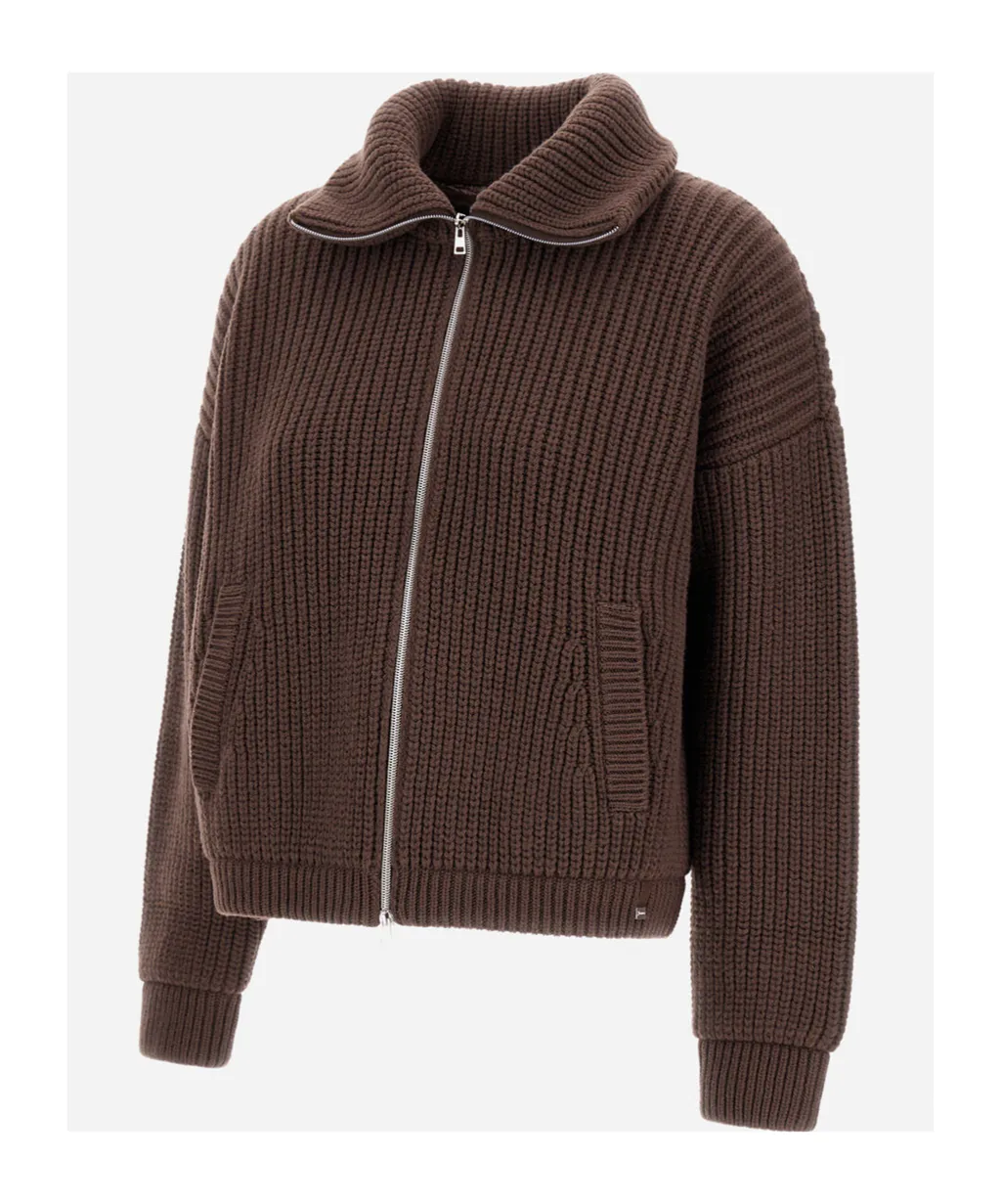 Ribbed Zip-Up Cardigan