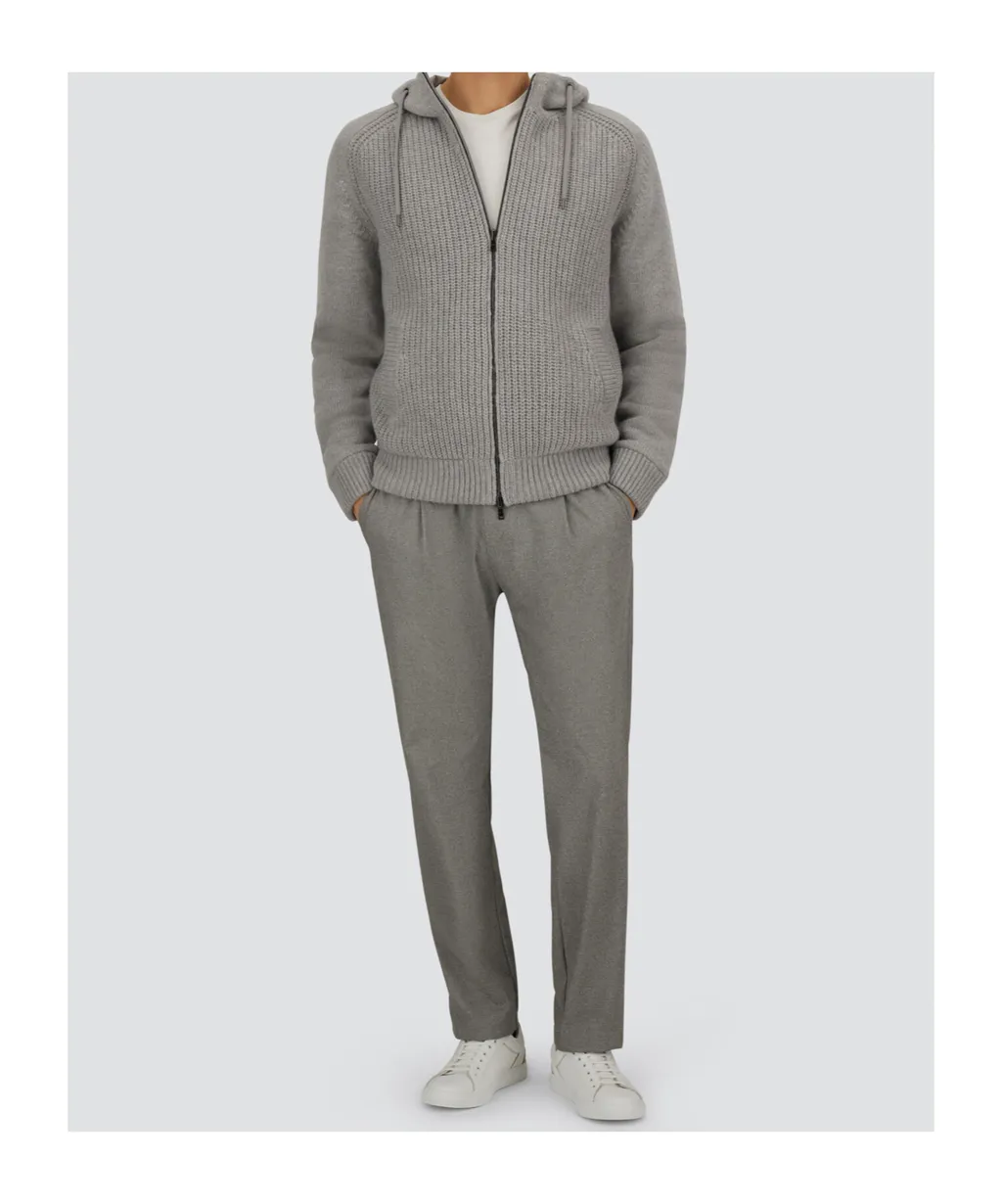Zip-Up Wool Hoodie