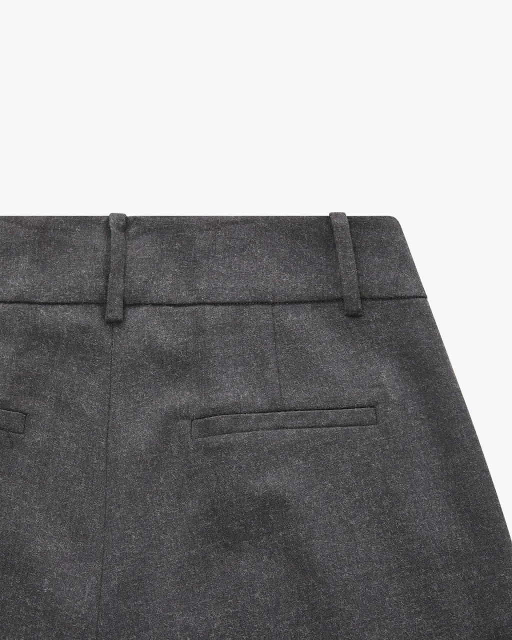 Belt-Loops Straight Trousers