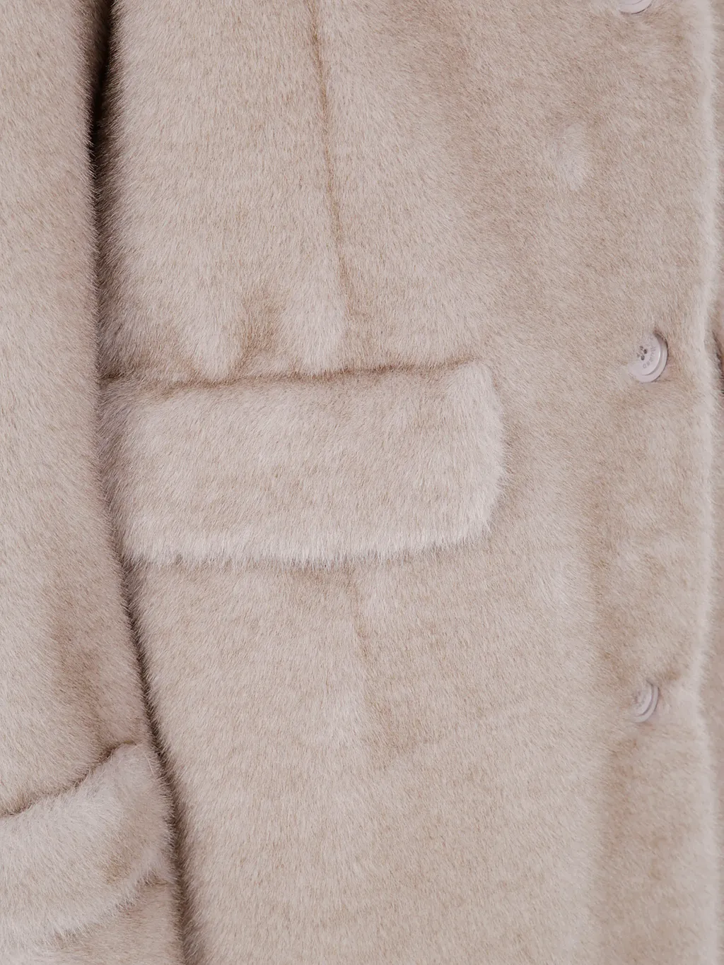 Buttoned Flap-Pocket Coat