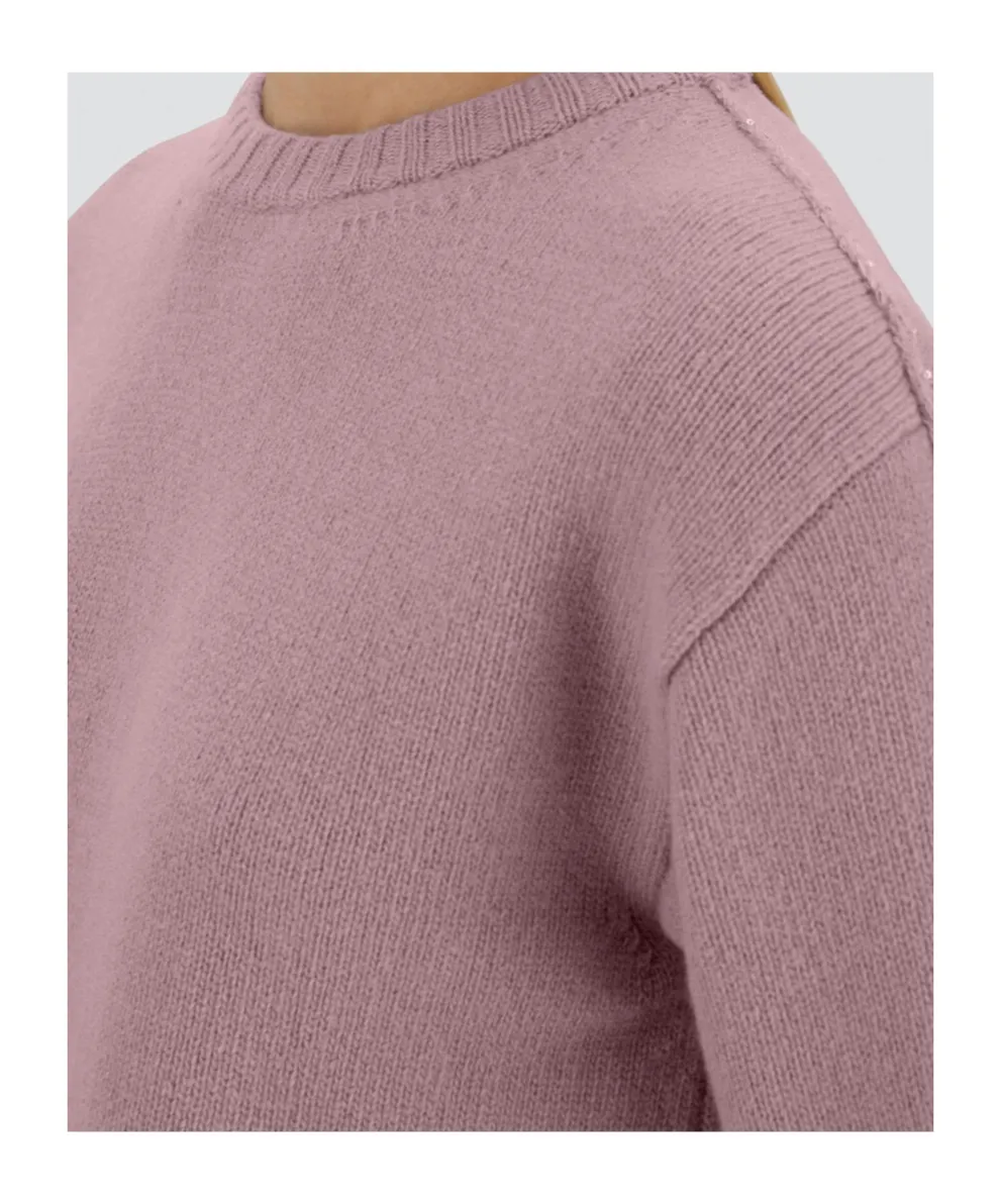 Embellished Long Sleeved Crew-Neck Jumper