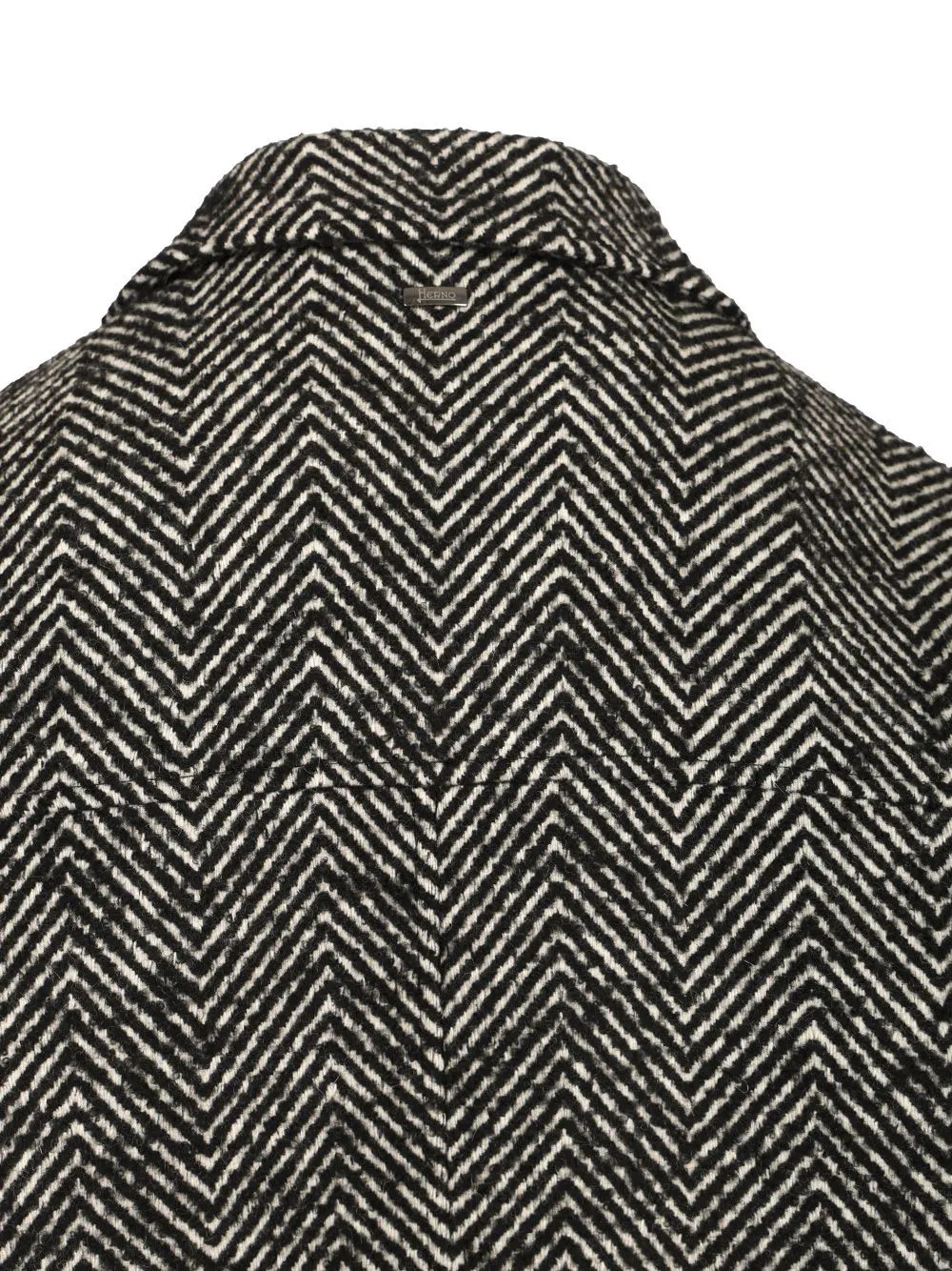 Single-Breasted Chevron Coat