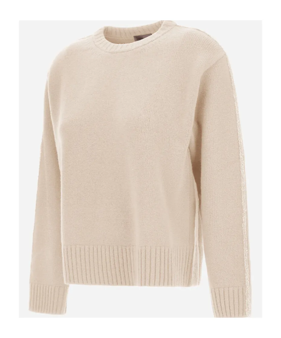 Embellished Crew-Neck Sweater