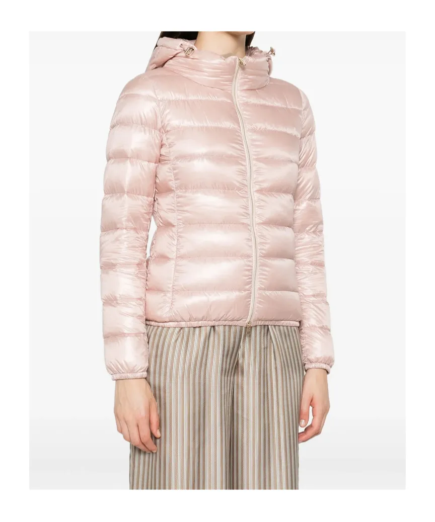 Zippered Quilted Down Jacket