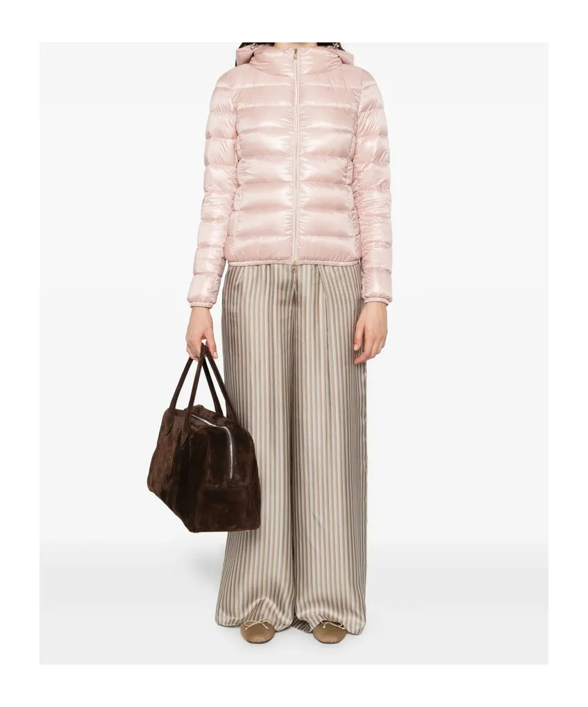 Zippered Quilted Down Jacket