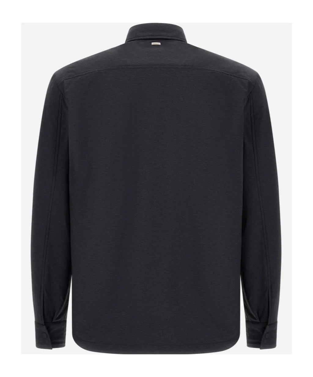 Long-Sleeved Snap-Button Cotton Coat
