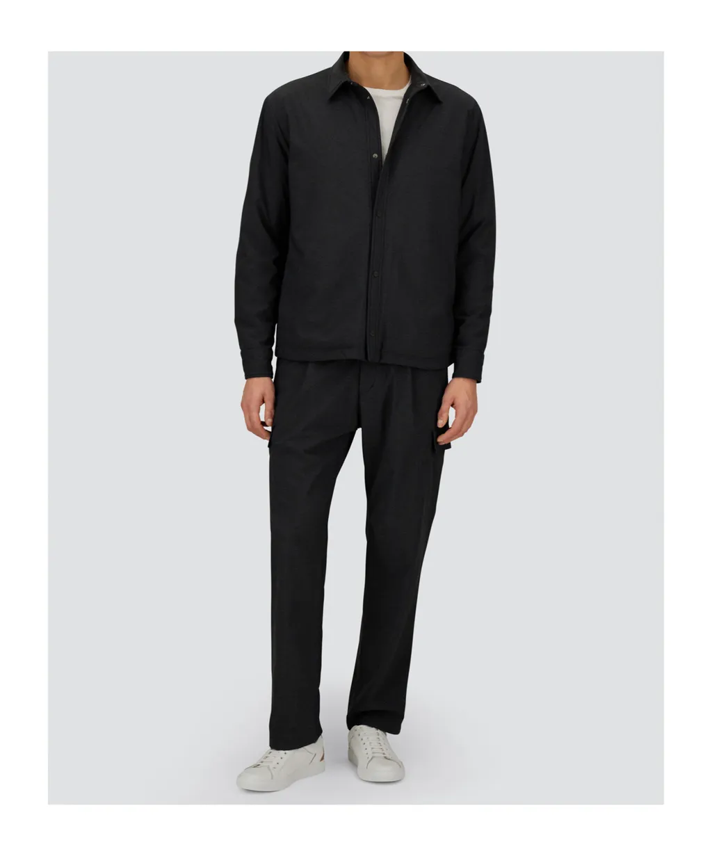 Long-Sleeved Snap-Button Cotton Coat