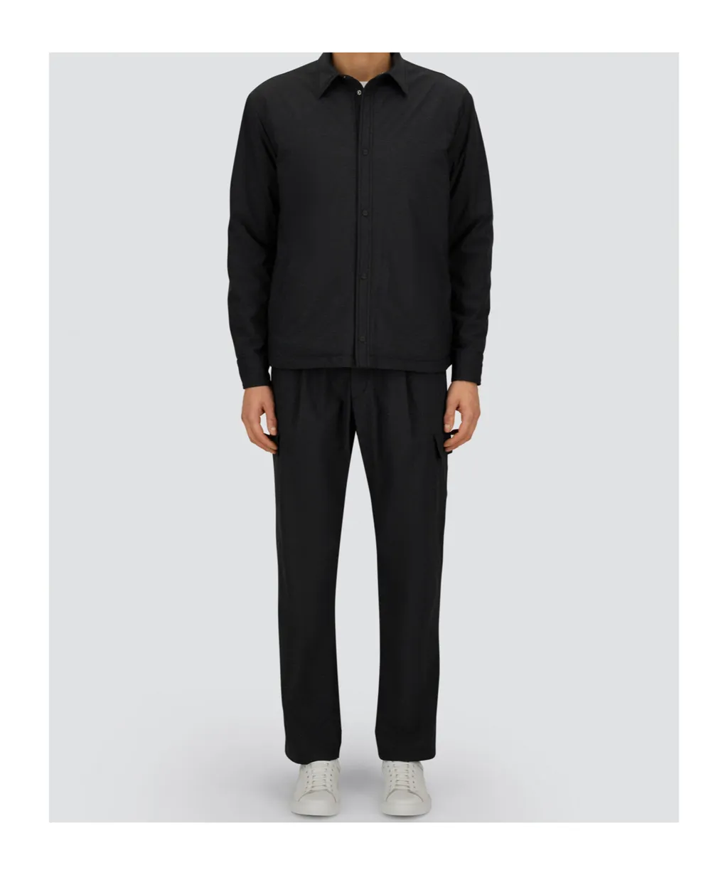Long-Sleeved Snap-Button Cotton Coat