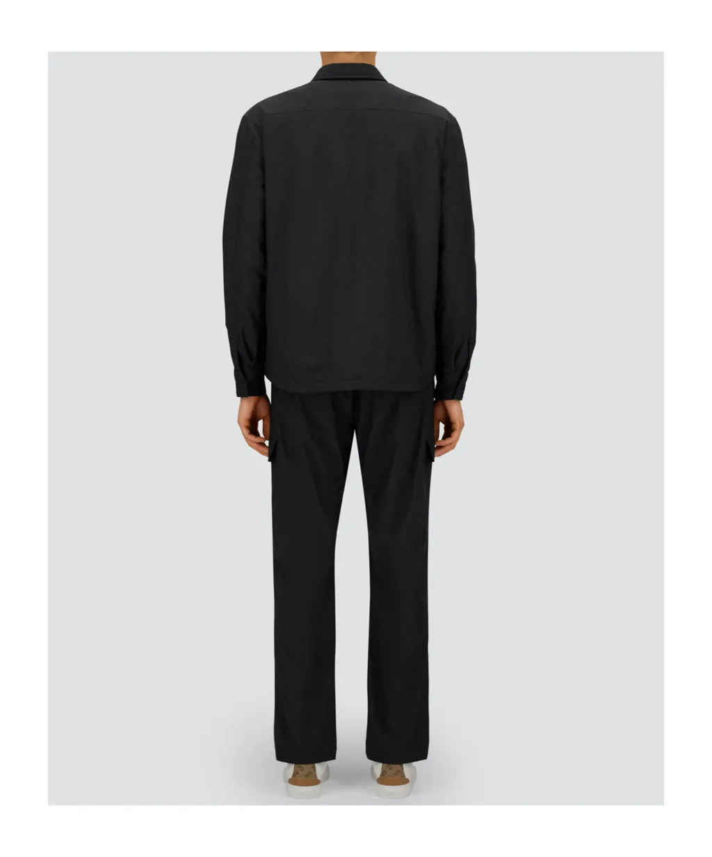 Long-Sleeved Snap-Button Cotton Coat