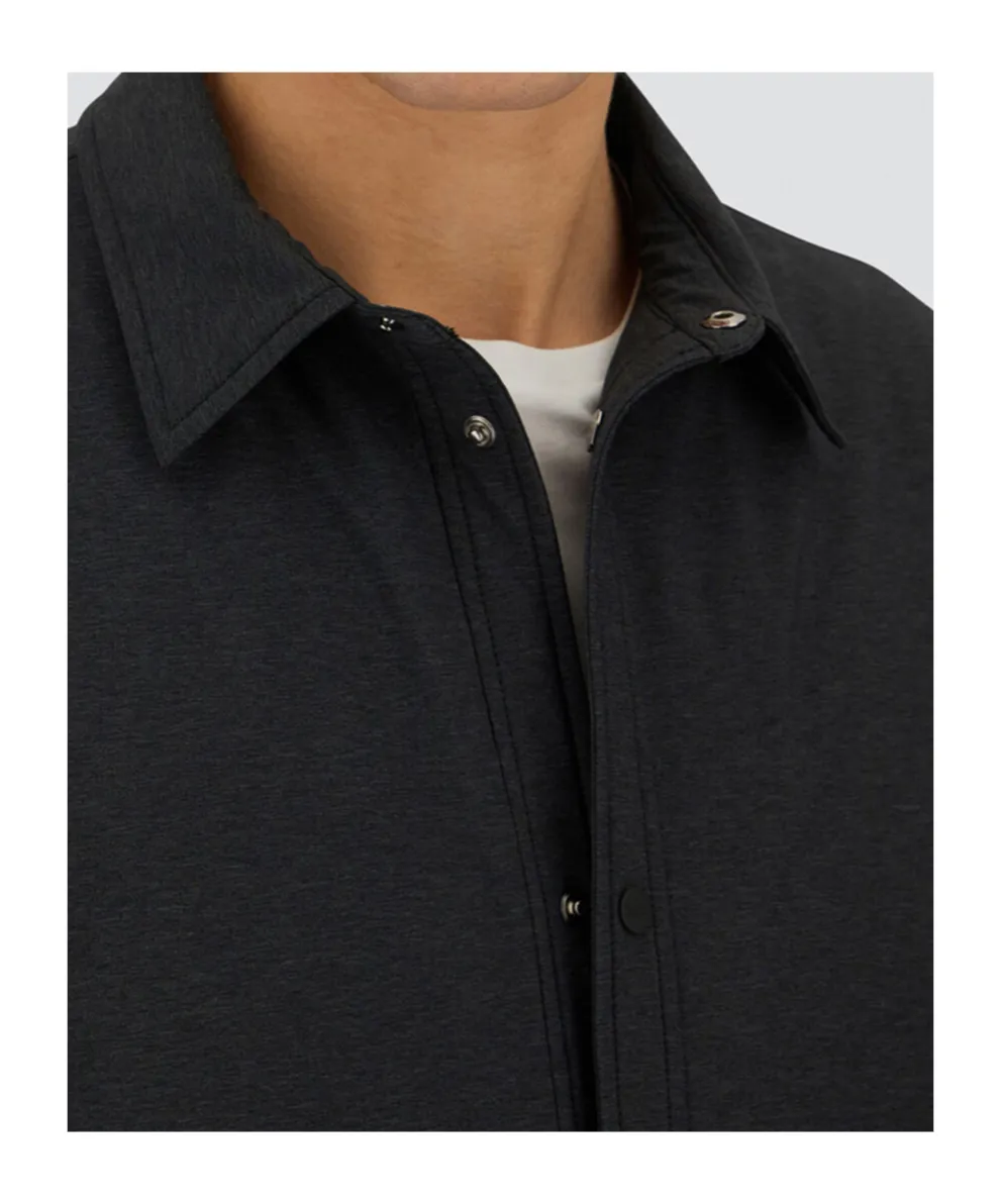 Long-Sleeved Snap-Button Cotton Coat