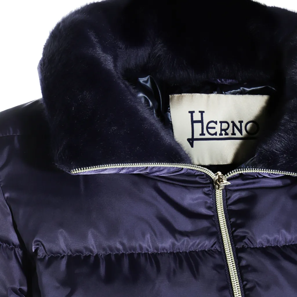 High Neck Padded Long Jacket
