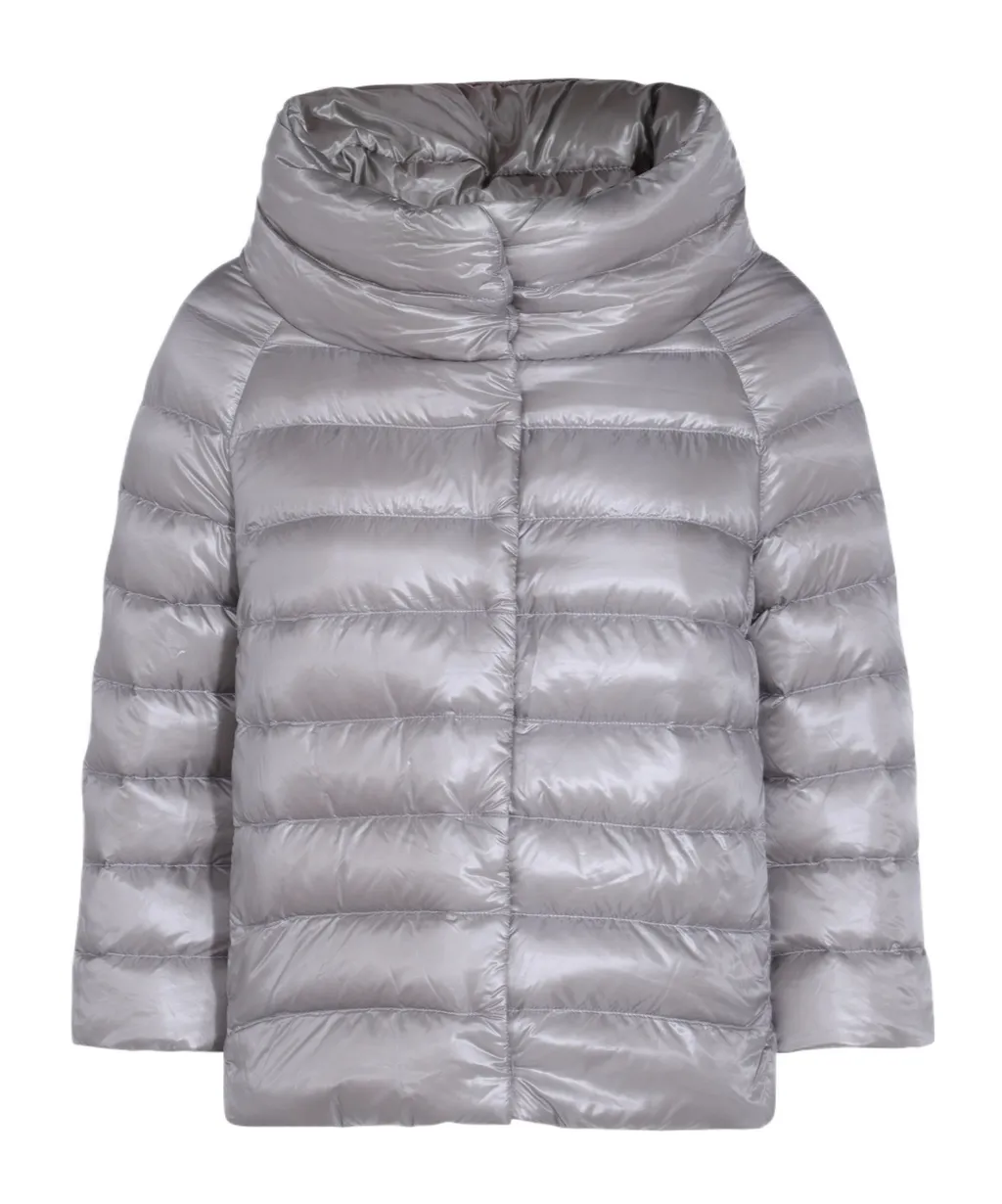 High Collar Quilted Down Jacket
