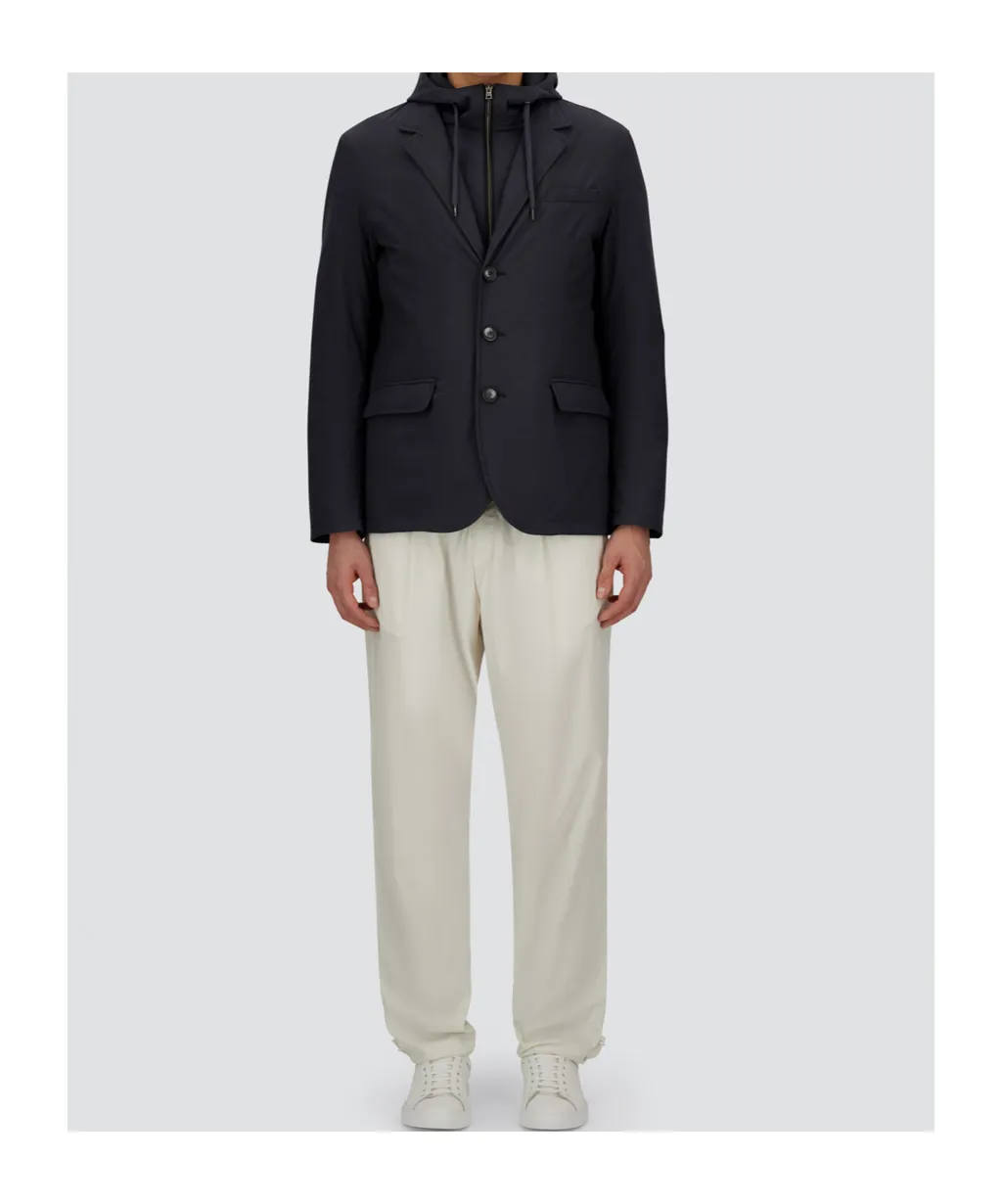 Hooded Three-Button Jacket