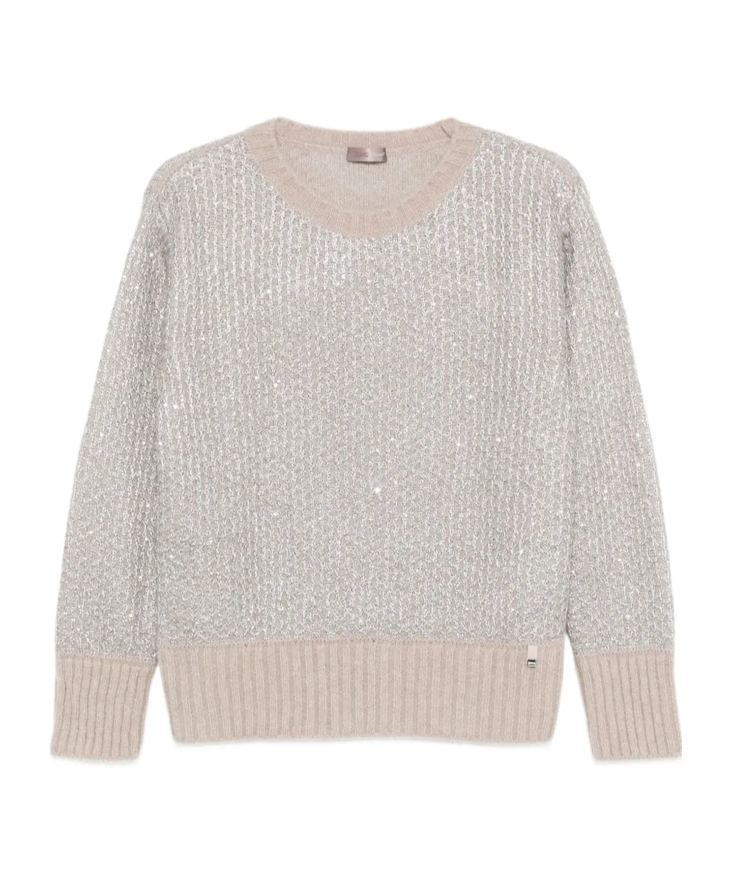 Metallic-Knit Sweater