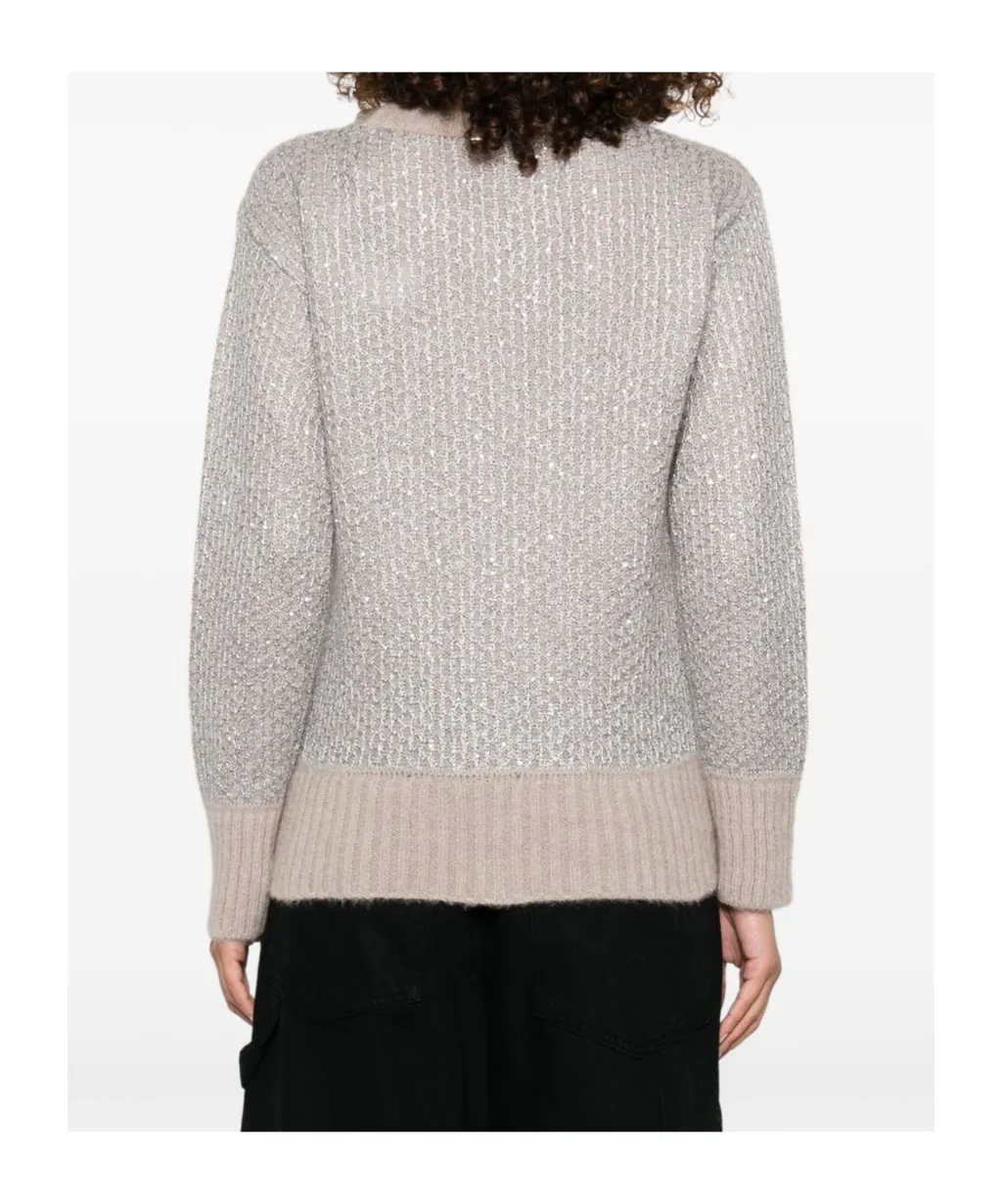 Metallic-Knit Sweater
