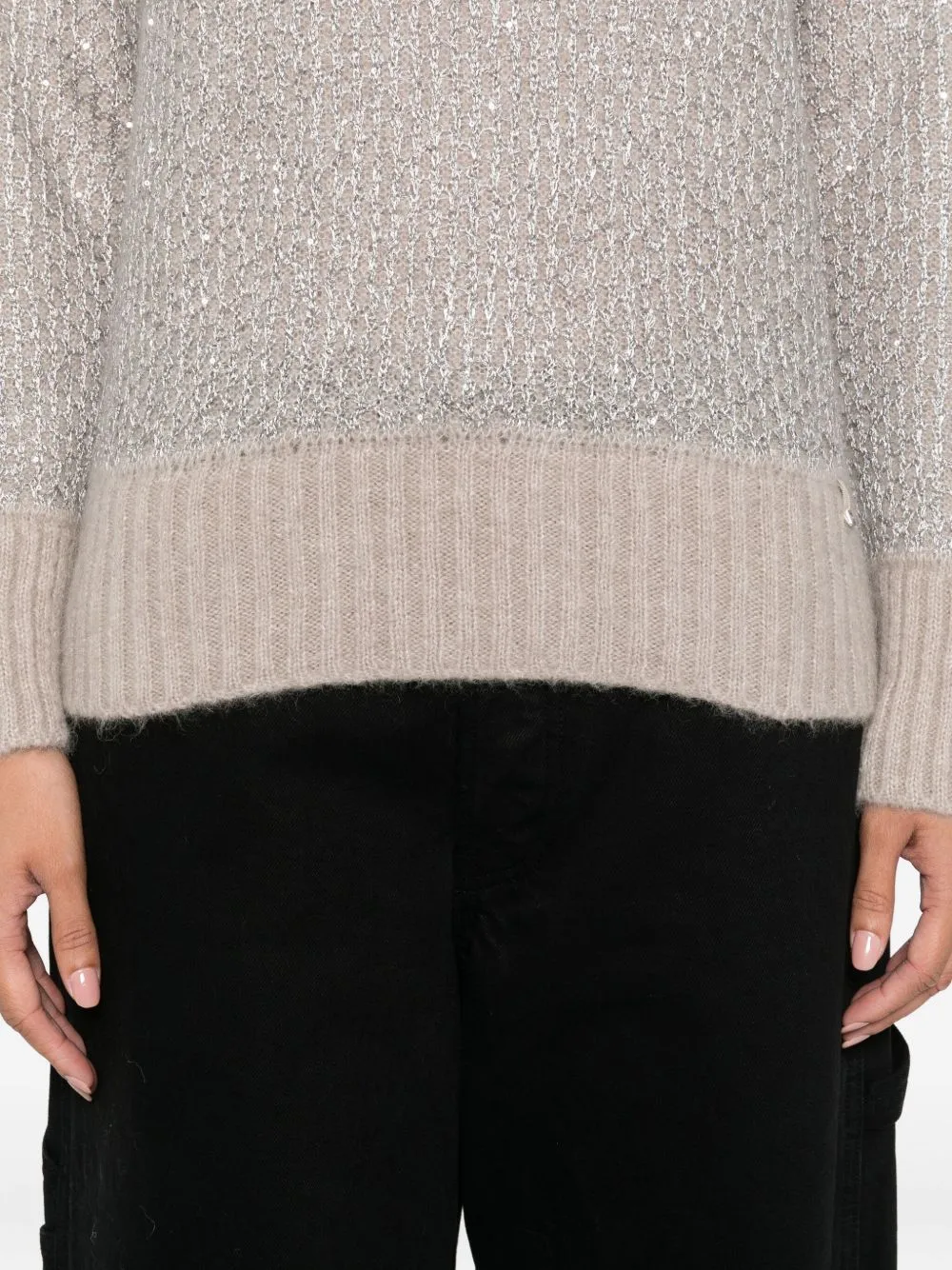 Metallic-Knit Sweater