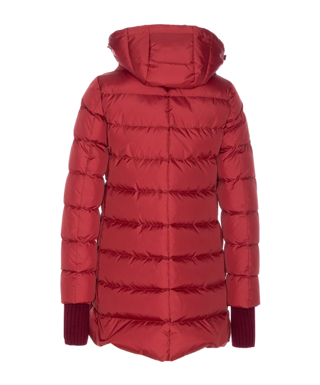 Zip-Up Hooded Down Jacket