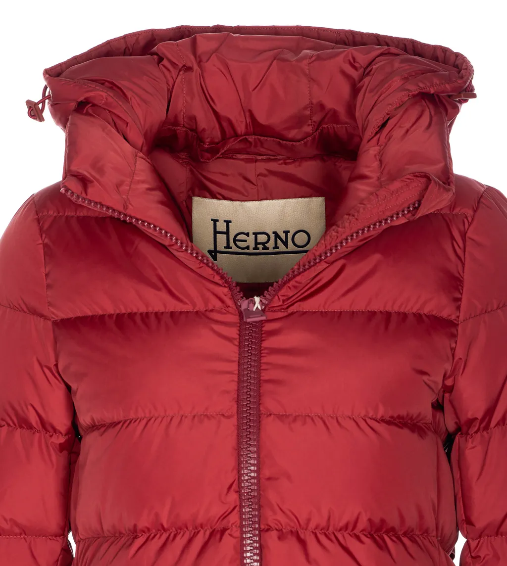Zip-Up Hooded Down Jacket