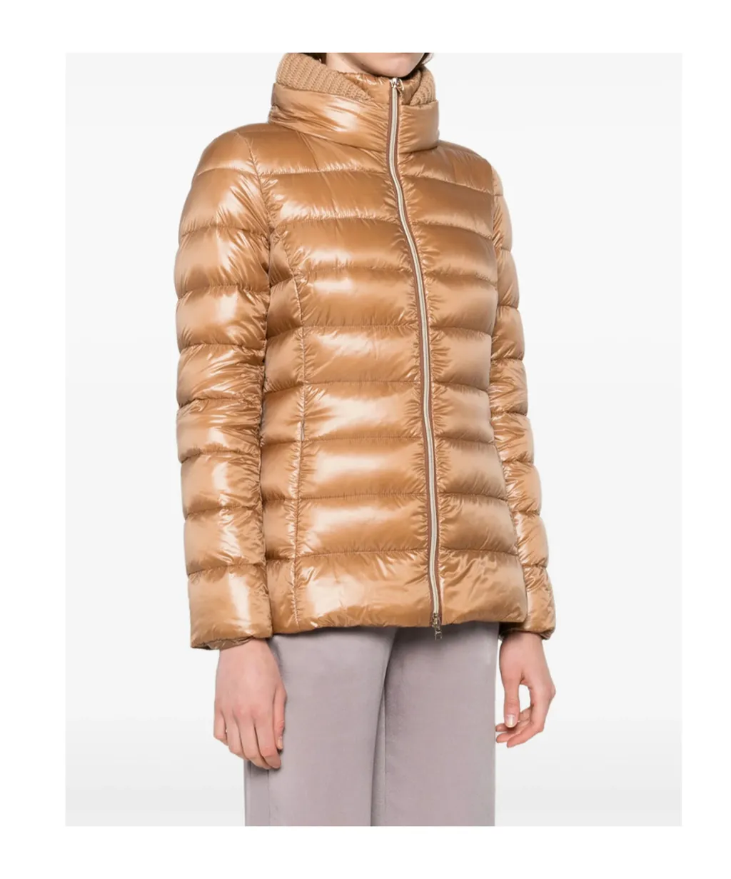 Zipper Long Sleeve Down Jacket