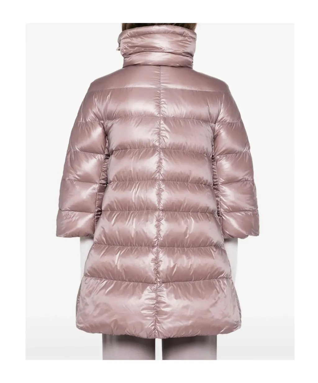 Zippered Quilted Down Jacket