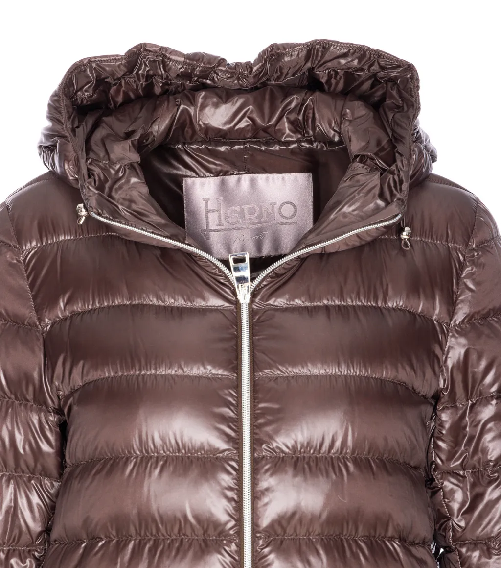 Drawstring Hooded Puffer Jacket