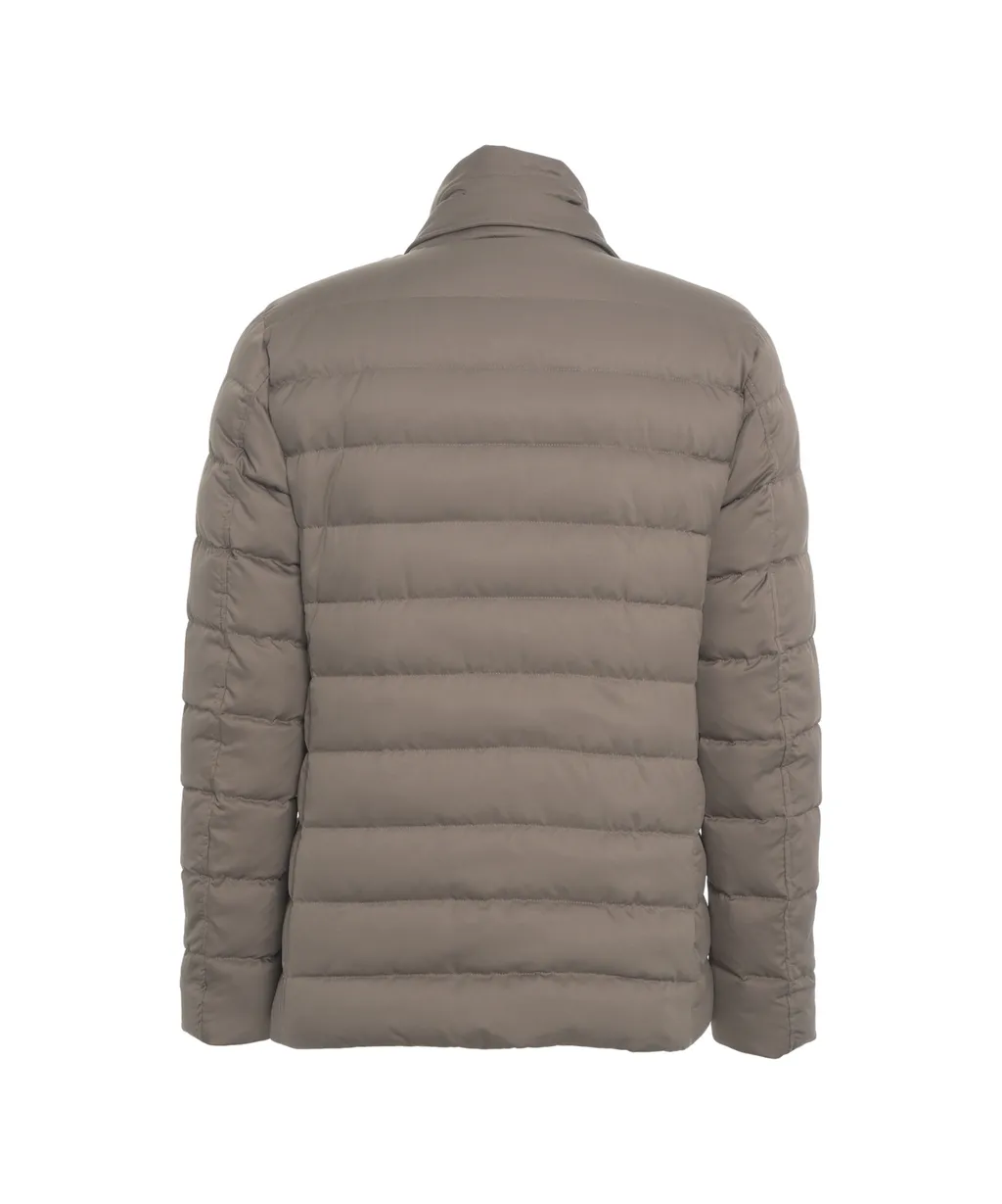 Quilted Button-Fastening Jacket