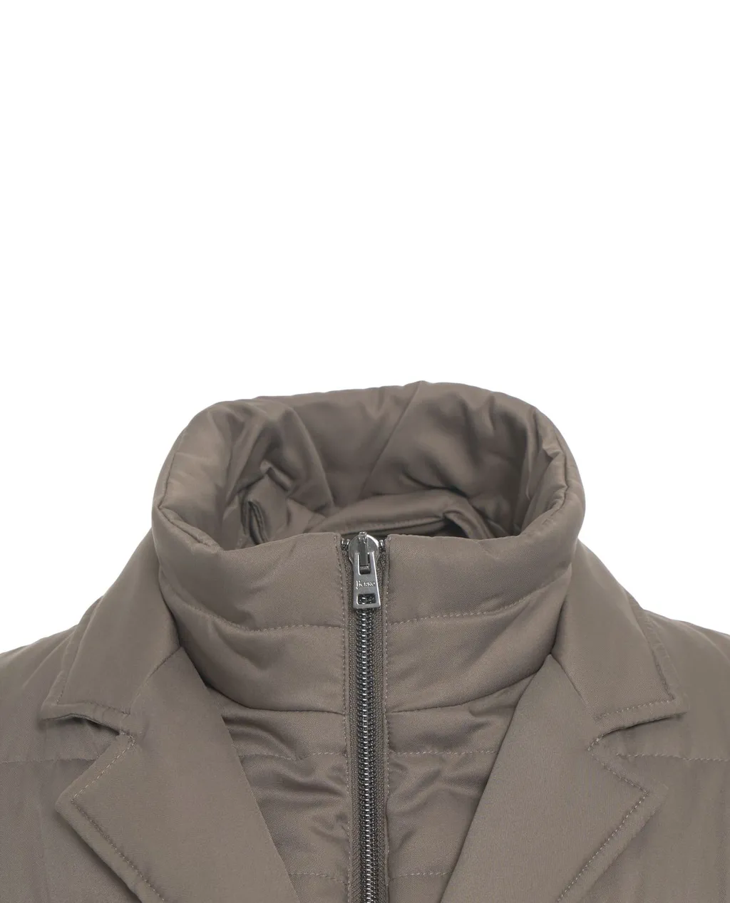 Quilted Button-Fastening Jacket