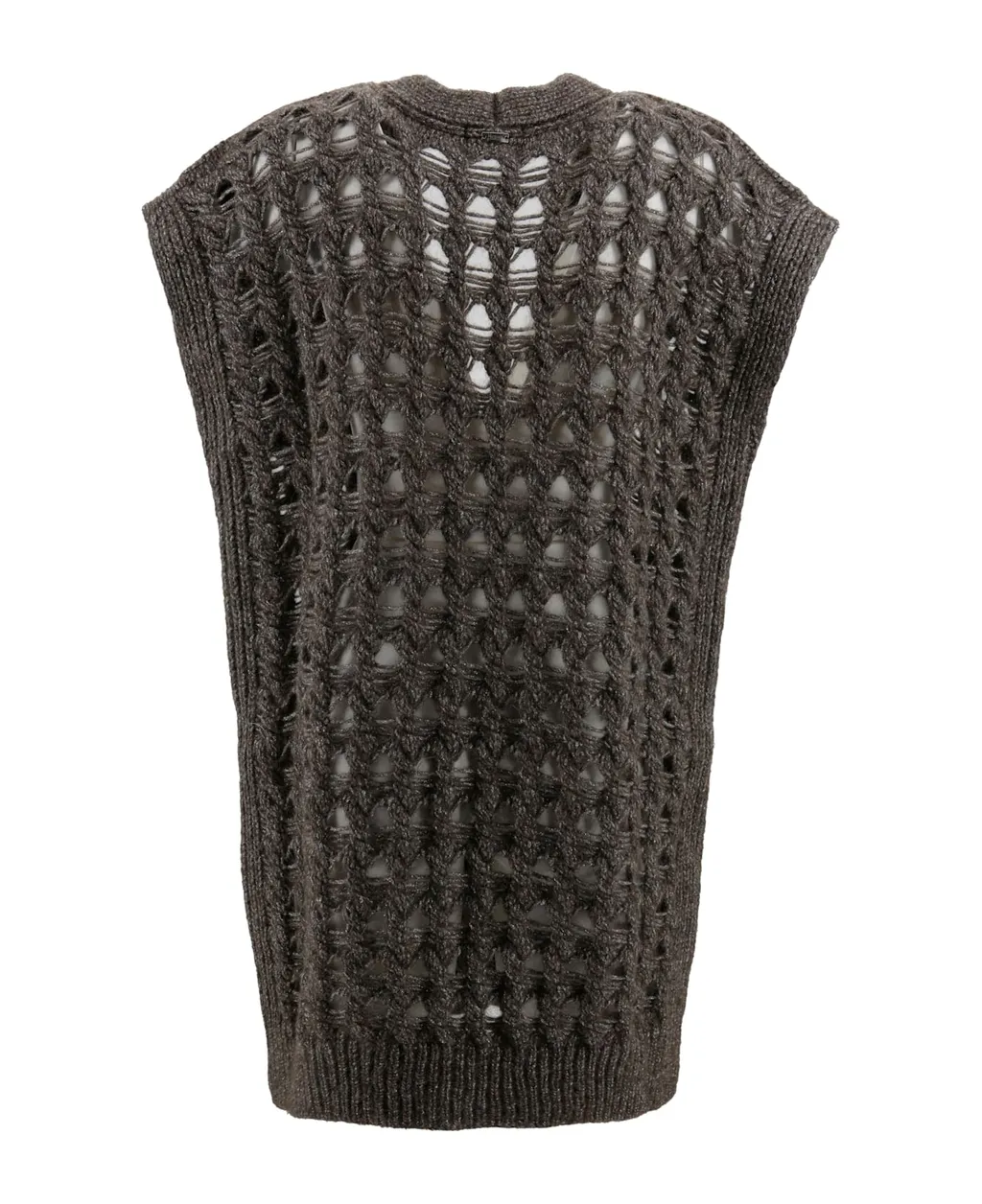 Sleeveless Knitted Cardigan