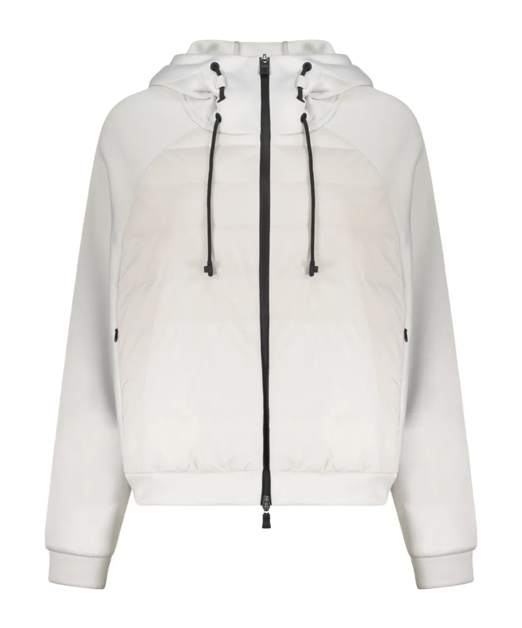 Padded-Panel Hooded Jacket