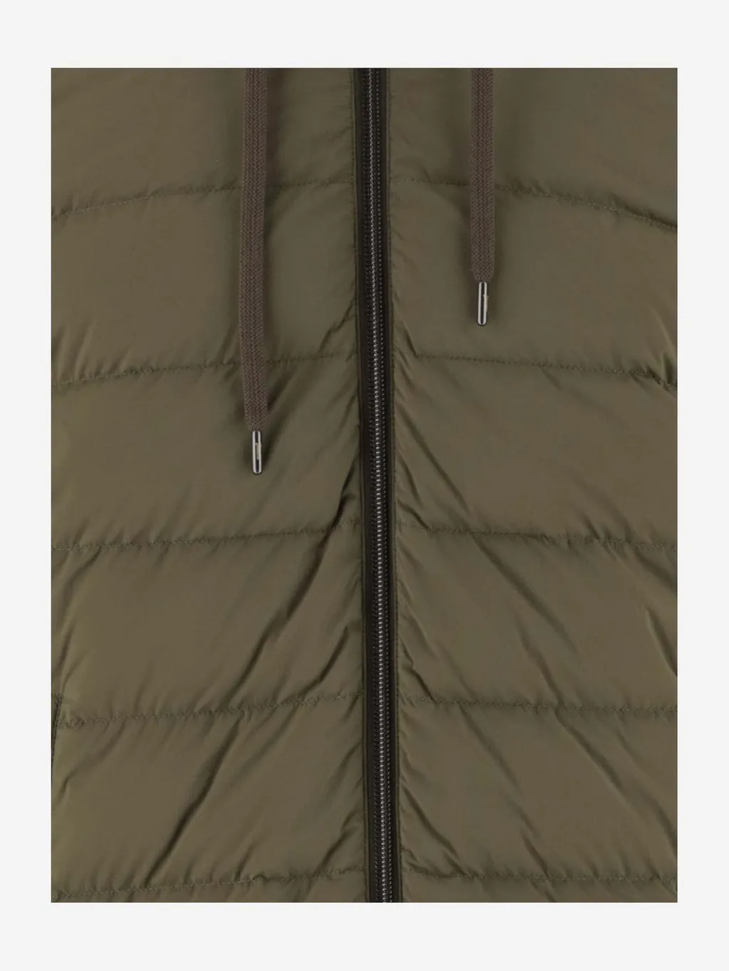 Quilted-Panel Hooded Jacket