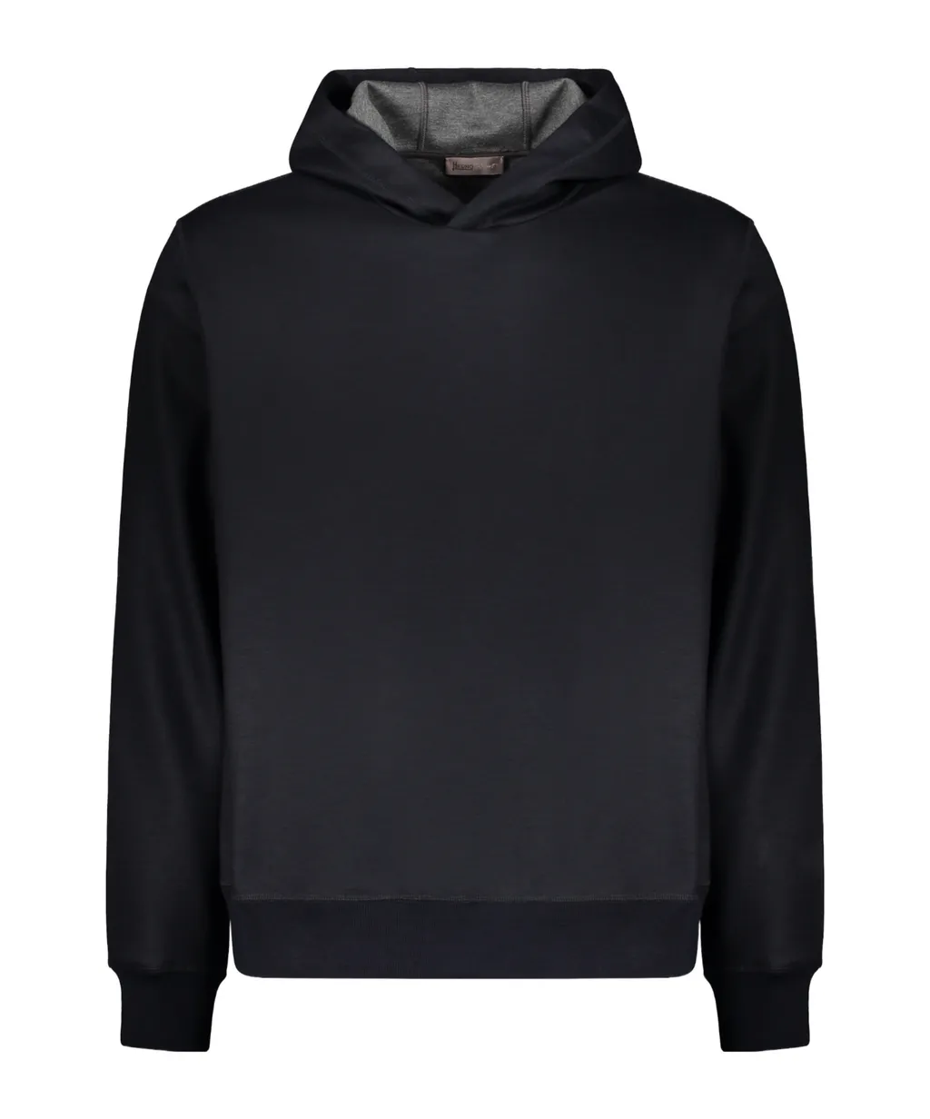 Ribbed-Cuff Hoodie