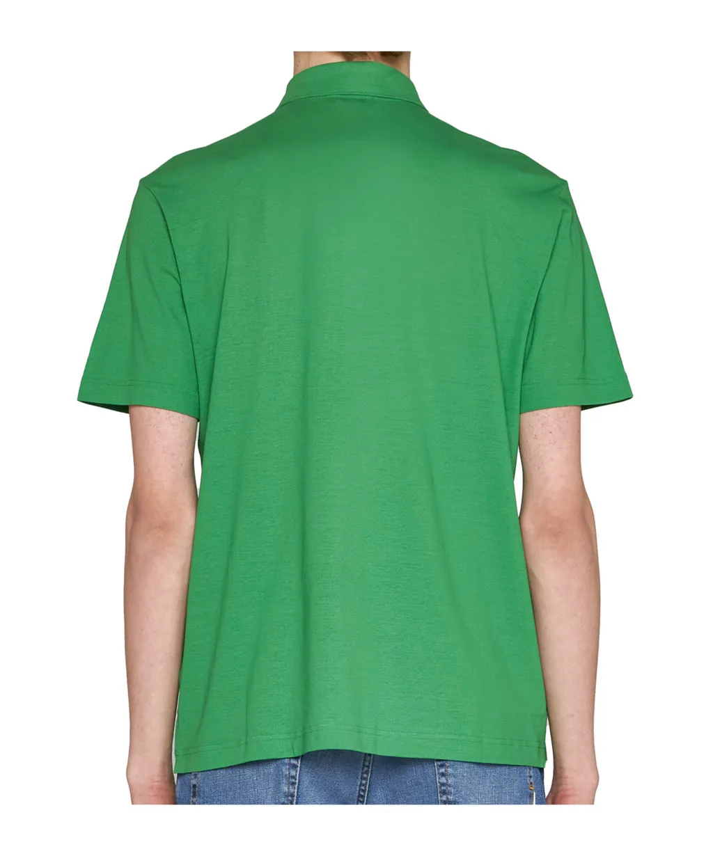 Button-Placket Polo Shirt