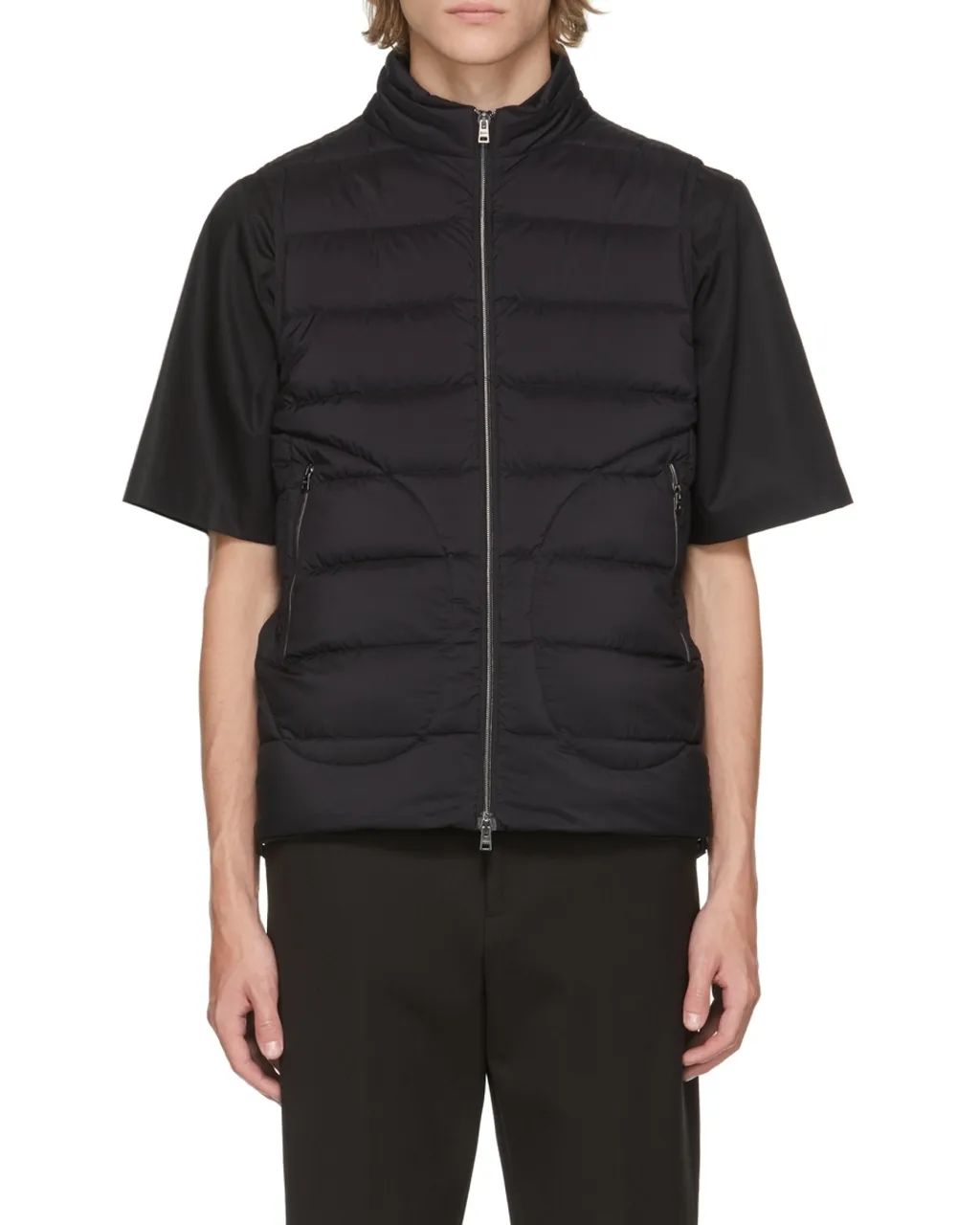 Mock-Neck Zipped Down Gilet