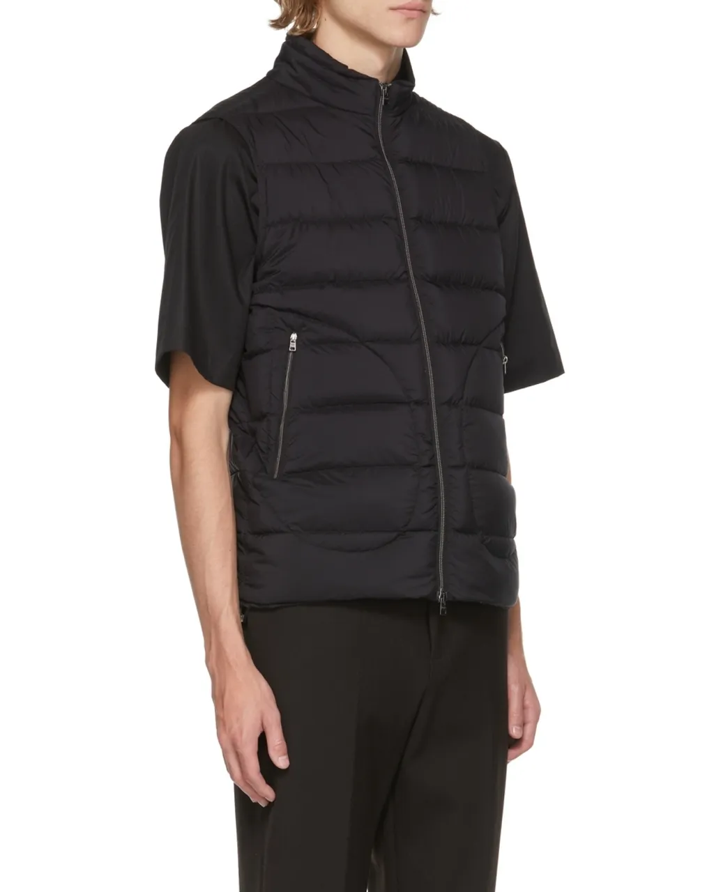 Mock-Neck Zipped Down Gilet
