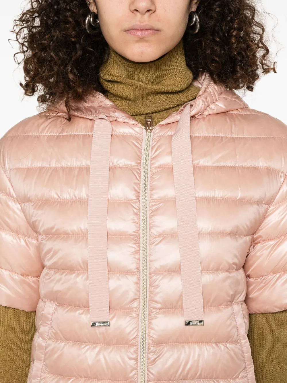 Quilted Short-Sleeved Down Jacket