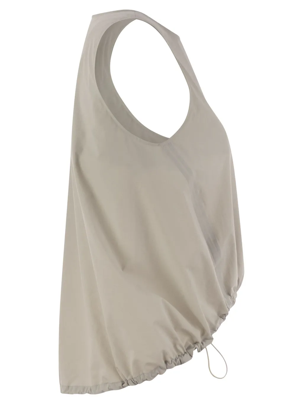 Drawstring Hem Puffer Tank Top
