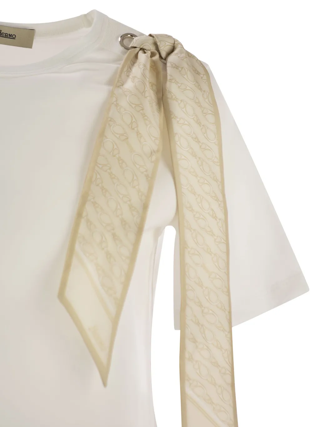 T-Shirt With Shoulder Scarf