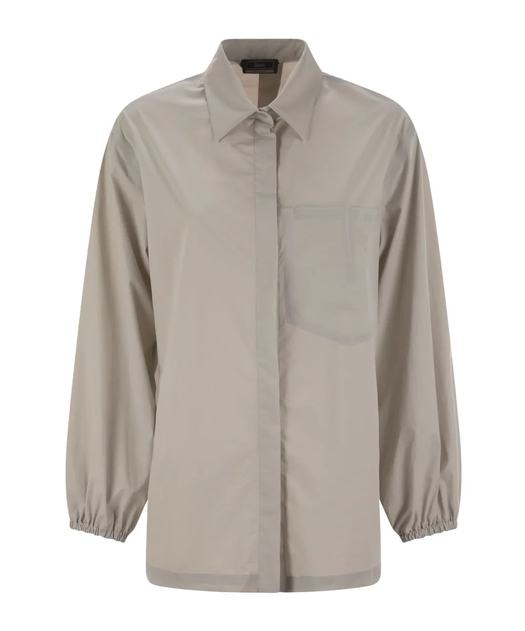 Elasticated Cuff Textured Shirt