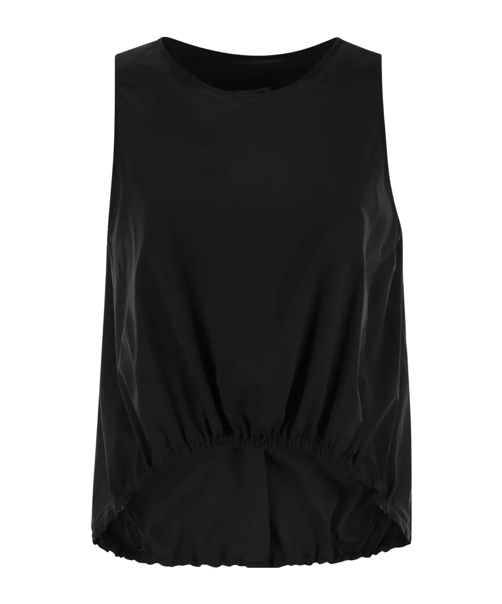 Drawstring Hem Puffer Tank Top
