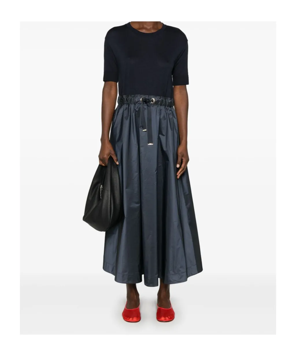 Drawstring Waist Midi Dress