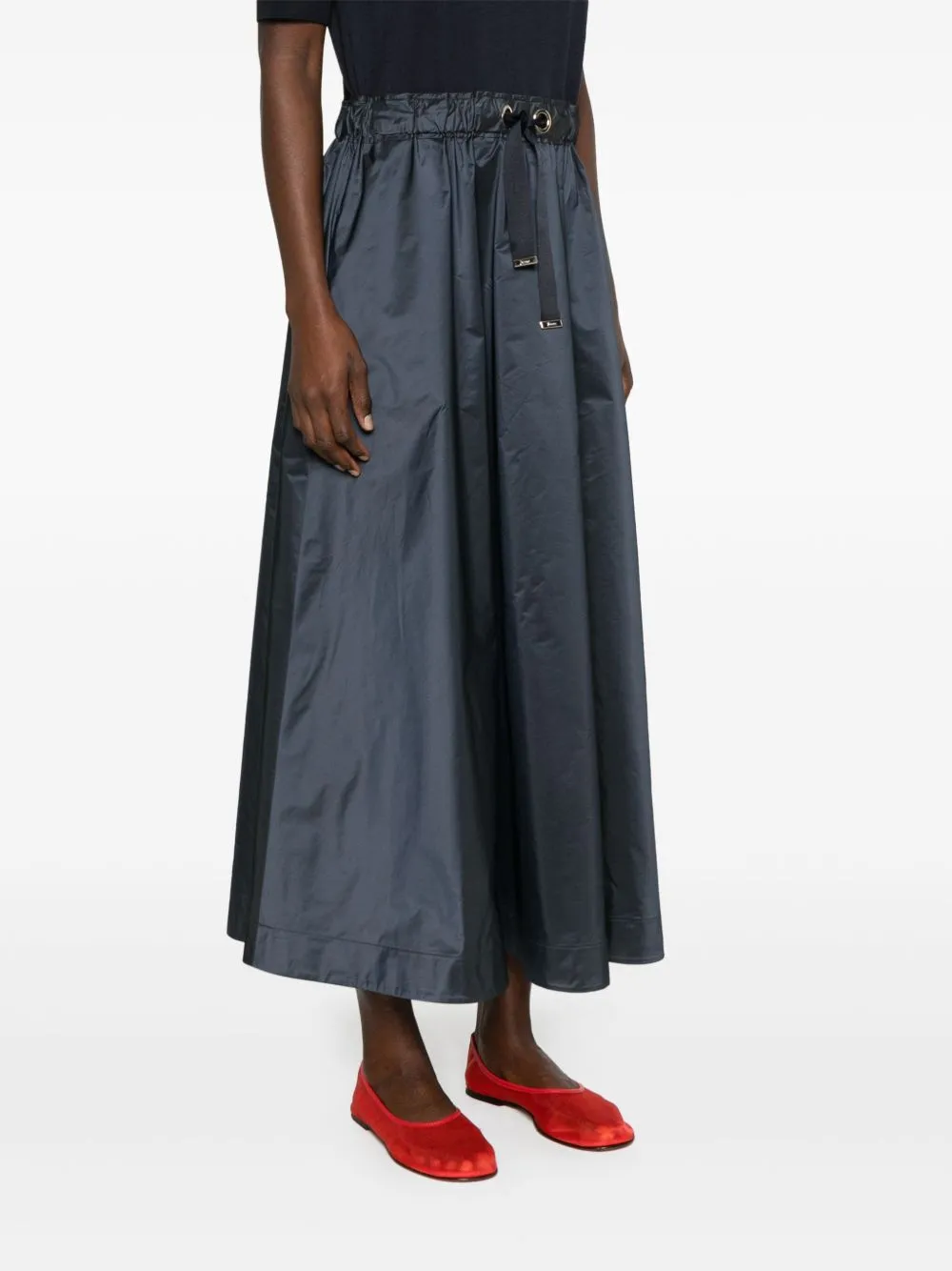 Drawstring Waist Midi Dress