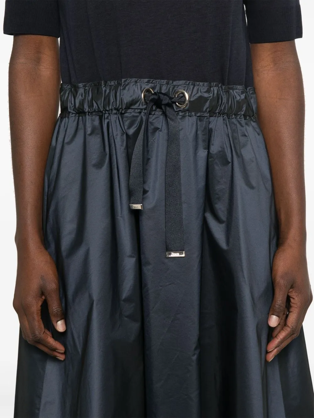 Drawstring Waist Midi Dress
