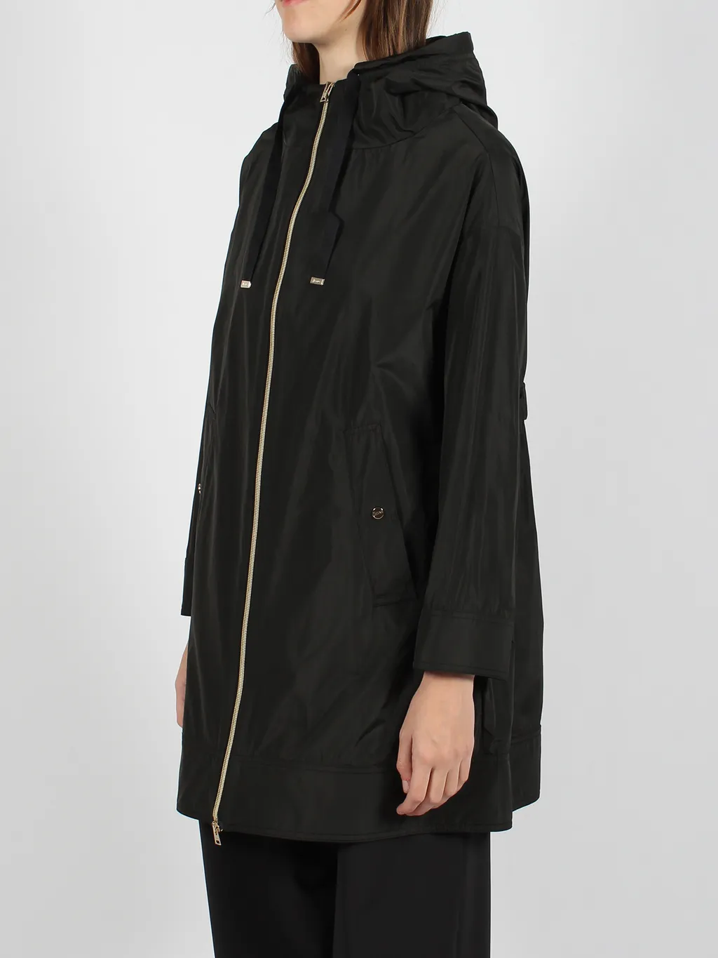 Zipper Hooded Raincoat